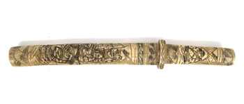 20TH C. JAPANESE TONTO WITH CARVED BONE SCABBARD