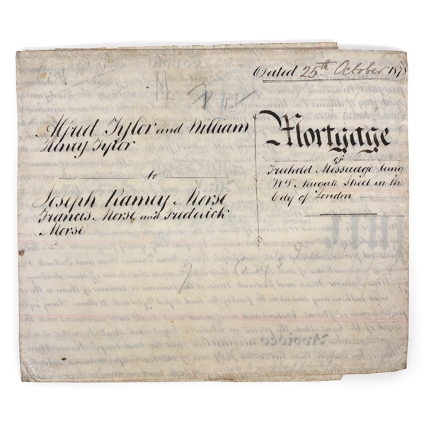 1878 BRITISH MORTGAGE DOCUMENT 