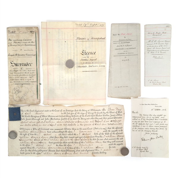 19TH C. BRITISH LEGAL DOCUMENTS