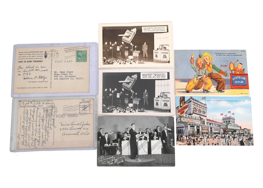 AMATEUR HOUR MAJOR BOWES & TED MACK POSTCARDS