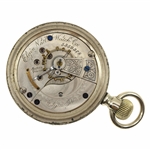 19TH C. MEN'S ELGIN NICKEL CASE POCKET WATCH