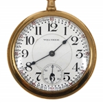 MEN'S WALTHAM GOLD-FILLED CASE RAILROAD POCKET WATCH