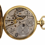 MEN'S HAMPDEN GOLD-FILLED CASE POCKET WATCH