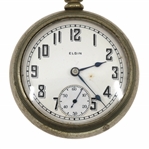 1920s MEN'S ELGIN NICKEL CASE POCKET WATCH