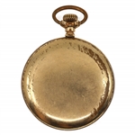 MEN'S ELGIN ART DECO DIAL GOLD-FILLED CASE POCKET WATCH