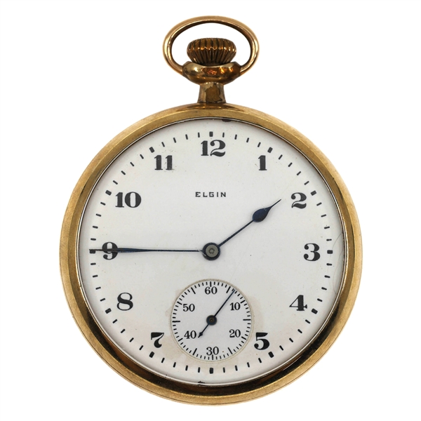 MENS ELGIN GOLD-FILLED CASE POCKET WATCH