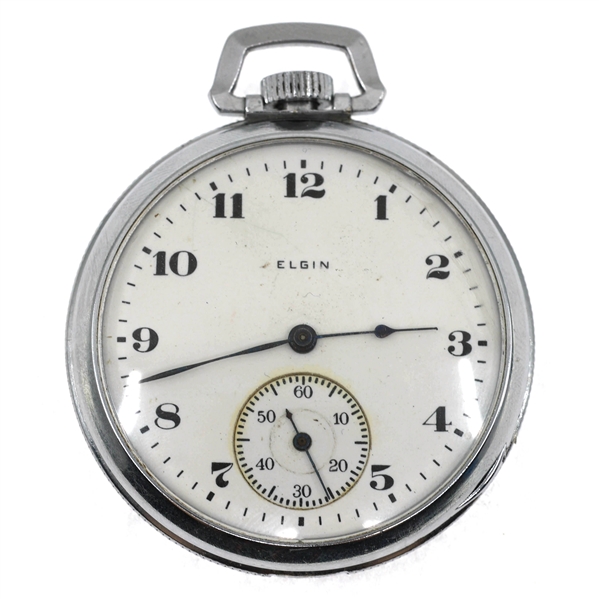 MENS ELGIN NICKEL CASE POCKET WATCH
