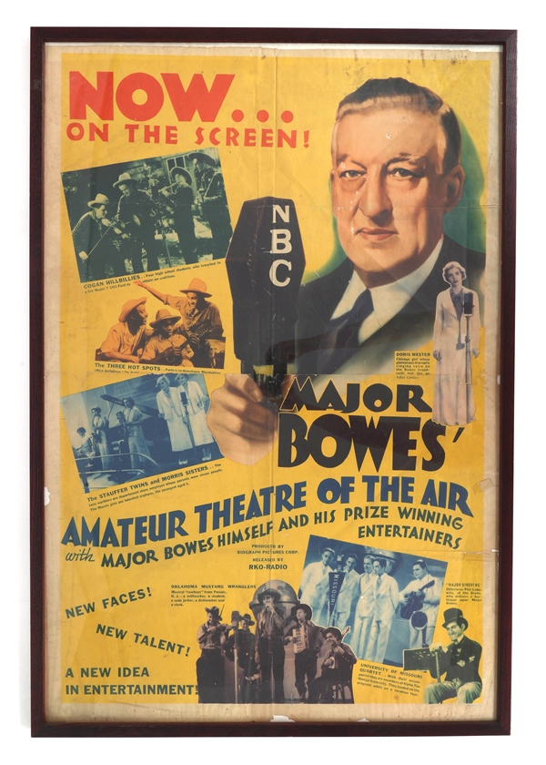 MAJOR BOWES AMATEUR HOUR "NOW ON SCREEN" POSTER