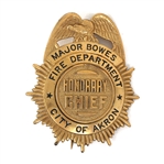 MAJOR BOWES AMATEUR HOUR AKRON OH FIRE CHIEF BADGE