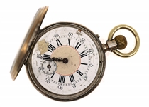 MEN'S FRENCH .900 SILVER CASE POCKET WATCH