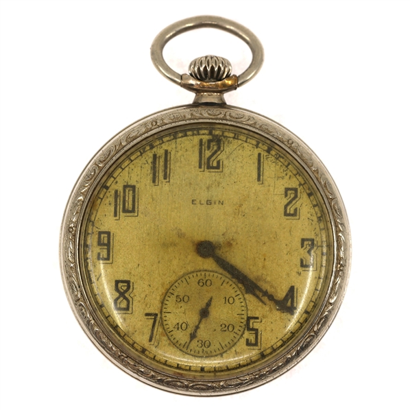 MENS ELGIN NICKEL CASE POCKET WATCH