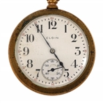 MEN'S ELGIN GOLD-FILLED POCKET WATCH