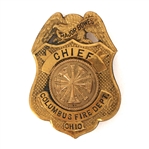 MAJOR BOWES AMATEUR HOUR COLUMBUS OH FIRE CHIEF BADGE