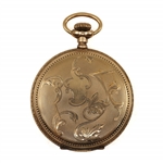 MEN'S TRENTON GOLD-FILLED HUNTER'S CASE POCKET WATCH