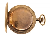 MEN'S TRENTON GOLD-FILLED HUNTER'S CASE POCKET WATCH