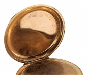 MEN'S TRENTON GOLD-FILLED HUNTER'S CASE POCKET WATCH