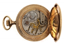 MEN'S TRENTON GOLD-FILLED HUNTER'S CASE POCKET WATCH