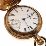 MEN'S WALTHAM GOLD-FILLED HUNTER'S CASE POCKET WATCH
