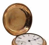 MEN'S WALTHAM GOLD-FILLED HUNTER'S CASE POCKET WATCH