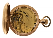 MEN'S WALTHAM GOLD-FILLED HUNTER'S CASE POCKET WATCH