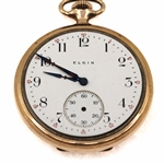MEN'S ELGIN GOLD-FILLED CASE POCKET WATCH