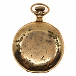 MEN'S HAMPDEN GOLD-FILLED HUNTER'S CASE POCKET WATCH