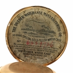 MEN'S HAMPDEN GOLD-FILLED HUNTER'S CASE POCKET WATCH