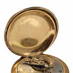 MEN'S HAMPDEN GOLD-FILLED HUNTER'S CASE POCKET WATCH