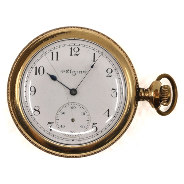 MENS ELGIN GOLD-FILLED CASE POCKET WATCH