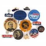 20TH C. US POLITICAL CANDIDATE & CAMPAIGN BUTTONS