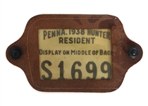 SOUVENIR PLAQUE, HUNTING/ FISHING LICENSES & BUTTONS
