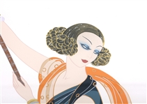 ERTE 'BALINESE' 1990 FRAMED SERIGRAPH #262/300