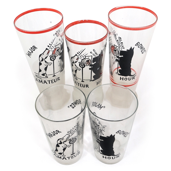 MAJOR BOWES AMATEUR HOUR DRINKING GLASSES