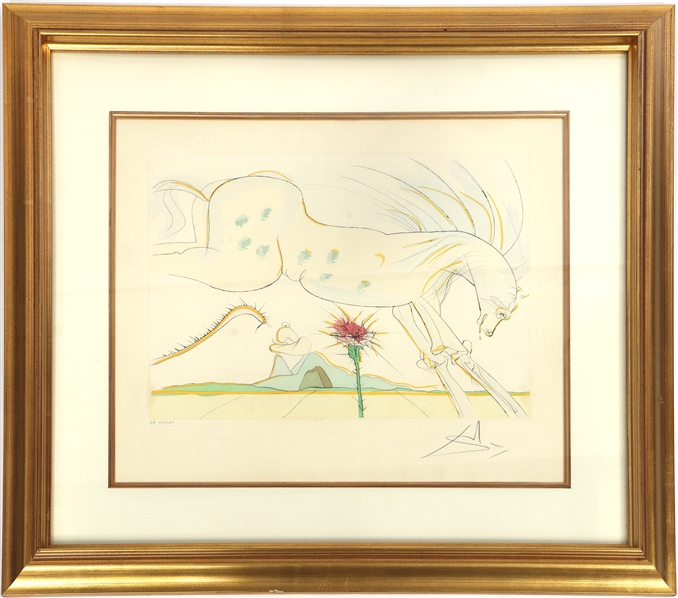 SALVADOR DALI THE HORSE & THE WOLF LITHOGRAPH VIII/LXII