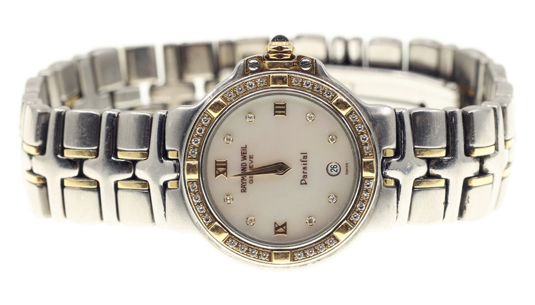 RAYMOND WEIL PARSIFAL 18K ACCENT DIAMOND WRIST WATCH