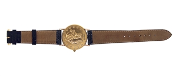 CORUM 18K GOLD 1894 CORONET HEAD $20 COIN WRISTWATCH