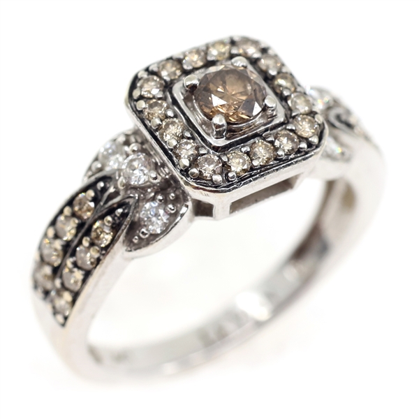 14K WHITE GOLD LEVIAN CHOCOLATE DIAMOND FASHION RING