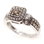 14K WHITE GOLD LEVIAN CHOCOLATE DIAMOND FASHION RING