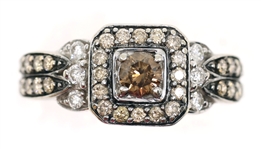 14K WHITE GOLD LEVIAN CHOCOLATE DIAMOND FASHION RING