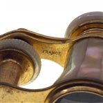 20TH C. OPERA GLASSES, BROOCH & NEEDLE CASE