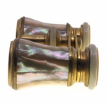 20TH C. OPERA GLASSES, BROOCH & NEEDLE CASE