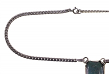 PERUVIAN STERLING CHRYSOCOLLA NECKLACE & EARRINGS SET