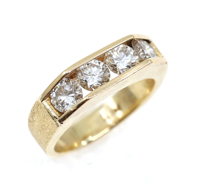 14K YELLOW GOLD 1.84 CTW ROUND DIAMOND BAND 
