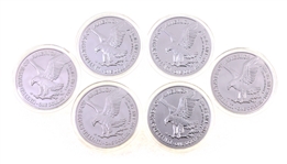 2022 .999 FINE SILVER 1 OZ BULLION ROUNDS - 6 OZ TOTAL