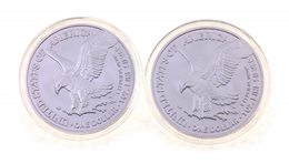 2022 .999 FINE SILVER 1 OZ BULLION ROUNDS - 6 OZ TOTAL