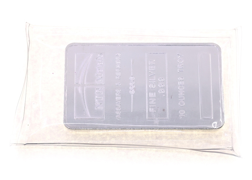 .999 FINE SILVER 10 OZT NTR METALS BULLION BAR