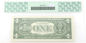 1957 US $1 SILVER CERTIFICATE STAR NOTE PCGS 66 GEM NEW