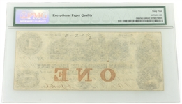 OBSOLETE MICHIGAN, ADRIAN $1 BANKNOTE PMG 64 CHOICE UNC