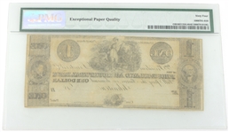 19TH C. OBSOLETE RHODE ISLAND $1 NOTE PMG 64 CHOICE UNC