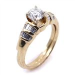 LADIES 2.32 CTW DIAMOND 14K YELLOW GOLD WEDDING RING SET